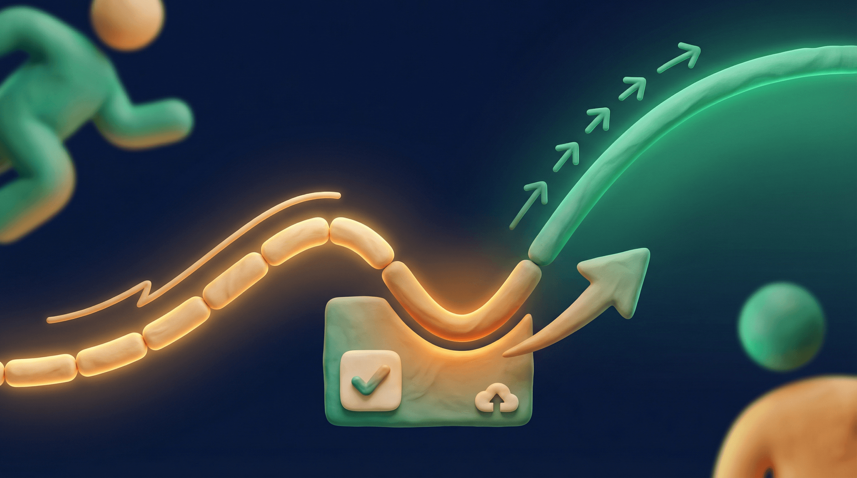 Habit momentum visual with streak and recovery markers